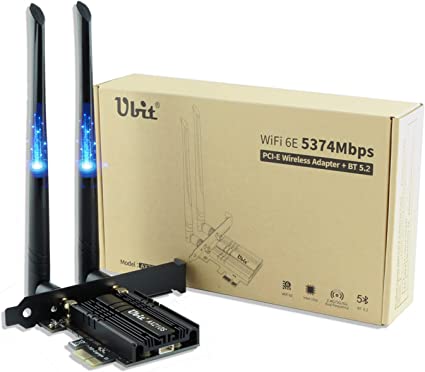 Ubit Carte Wi-Fi 6E PCI-E  AX210